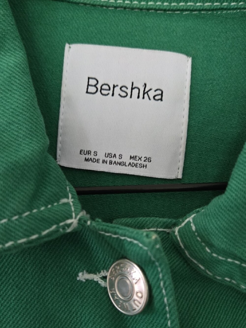 Bershka Emerald Green Cropped Button Jacket - Picture 2 of 8